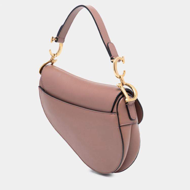 Pre Owned Dior Brown Mini Smooth Calfskin Saddle Bag