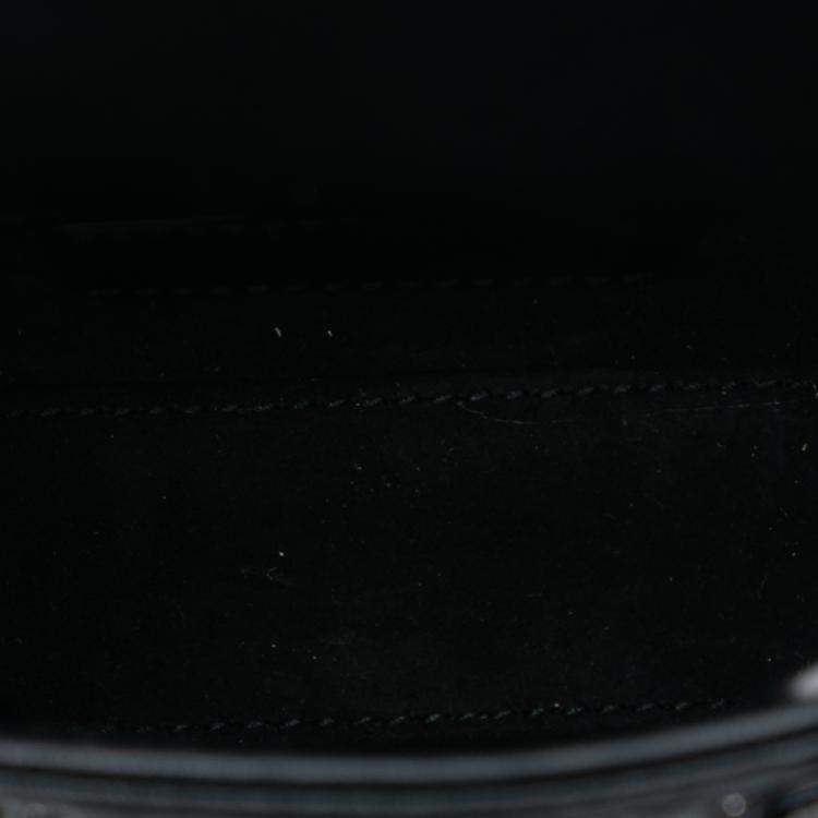 Pre Owned Dior Black Micro Lambskin Cannage Studded Supple Lady Dior