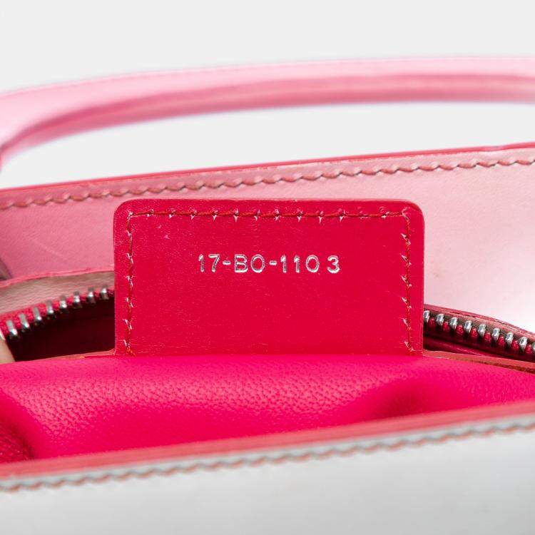 Pre Owned Dior White Medium Ombre Calfskin Lady Dior