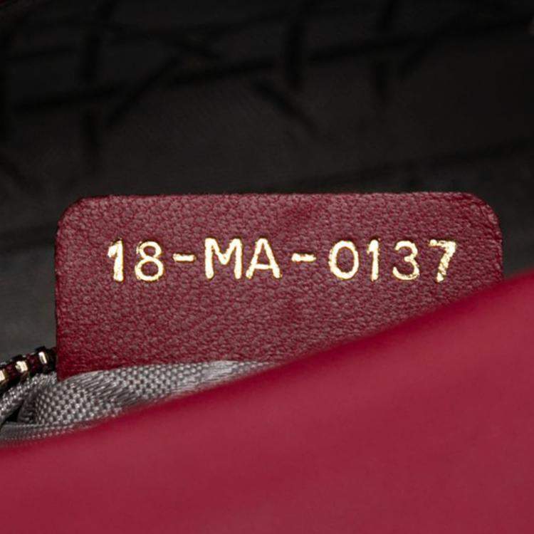 Pre Owned Dior Red Mini Lambskin Cannage Lady Dior