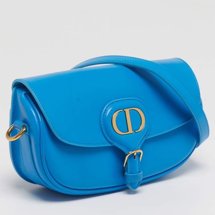 Pre Owned Dior Bobby East-West Blue Leather Shoulder Bag