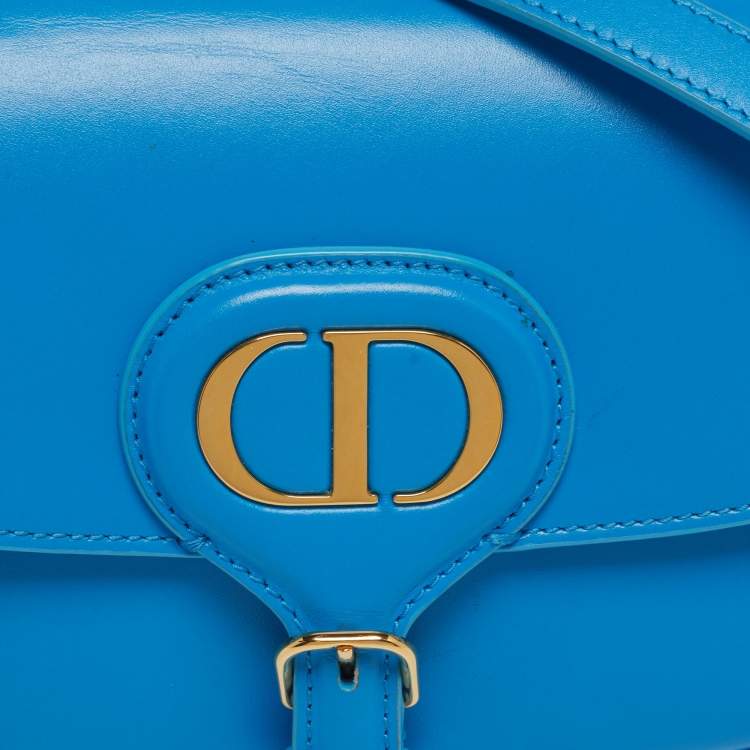 Pre Owned Dior Bobby East-West Blue Leather Shoulder Bag