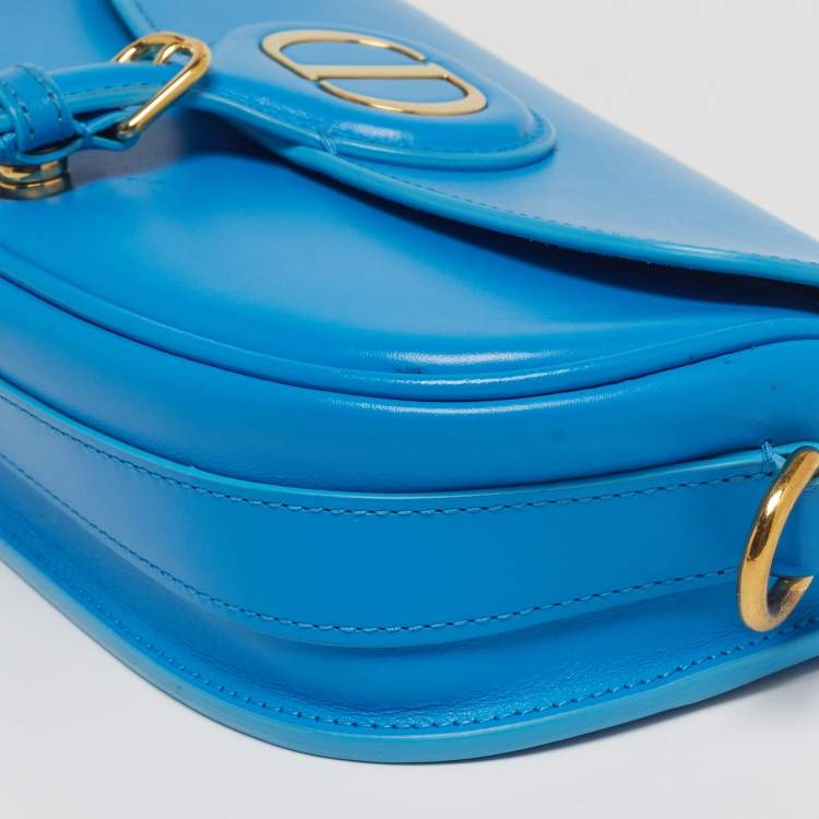 Pre Owned Dior Bobby East-West Blue Leather Shoulder Bag