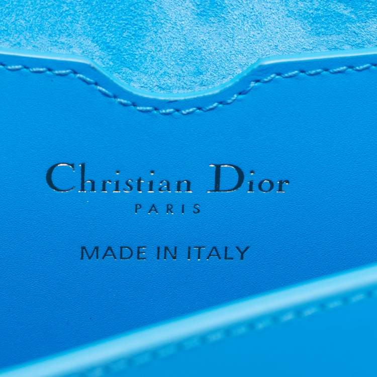 Pre Owned Dior Bobby East-West Blue Leather Shoulder Bag