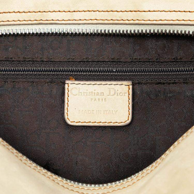 Pre Owned Dior Brown Calfskin Gaucho Double Saddle Shoulder Bag