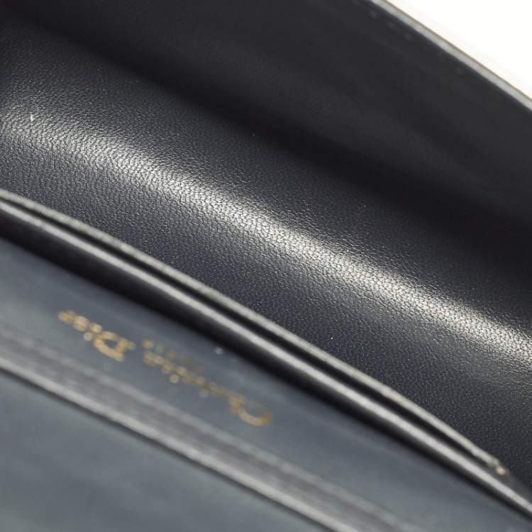 Pre Owned Dior Diorama Baby Gold Microcannage Patent Leather Clutch