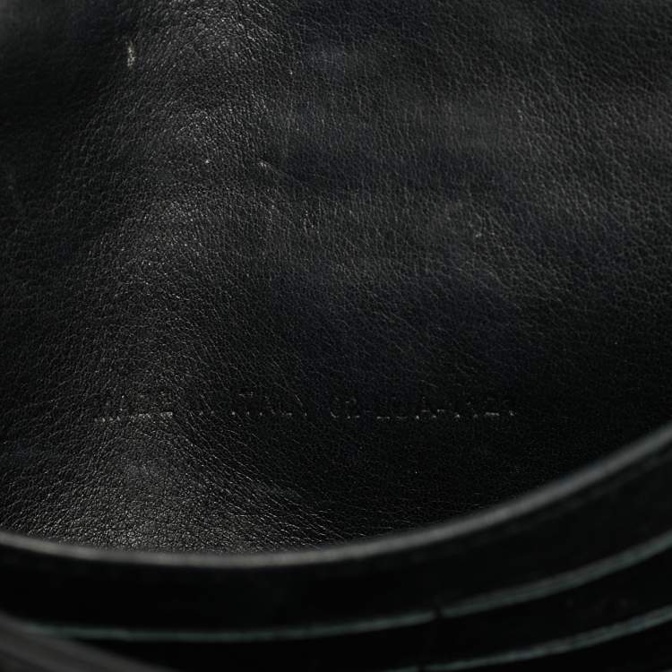 Pre Owned Dior Miss Dior Promenade Black Cannage Patent Leather Chain Crossbody Bag