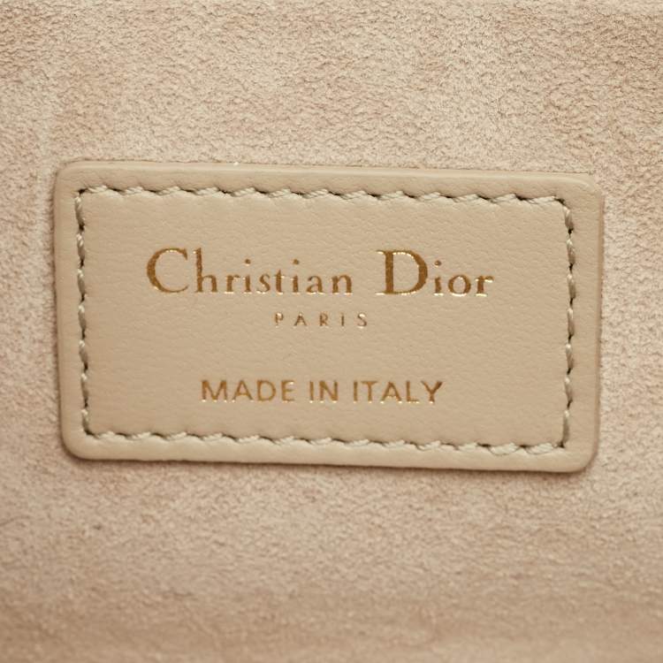 Pre Owned Dior Lady D-Joy Medium Beige Cannage Leather Tote