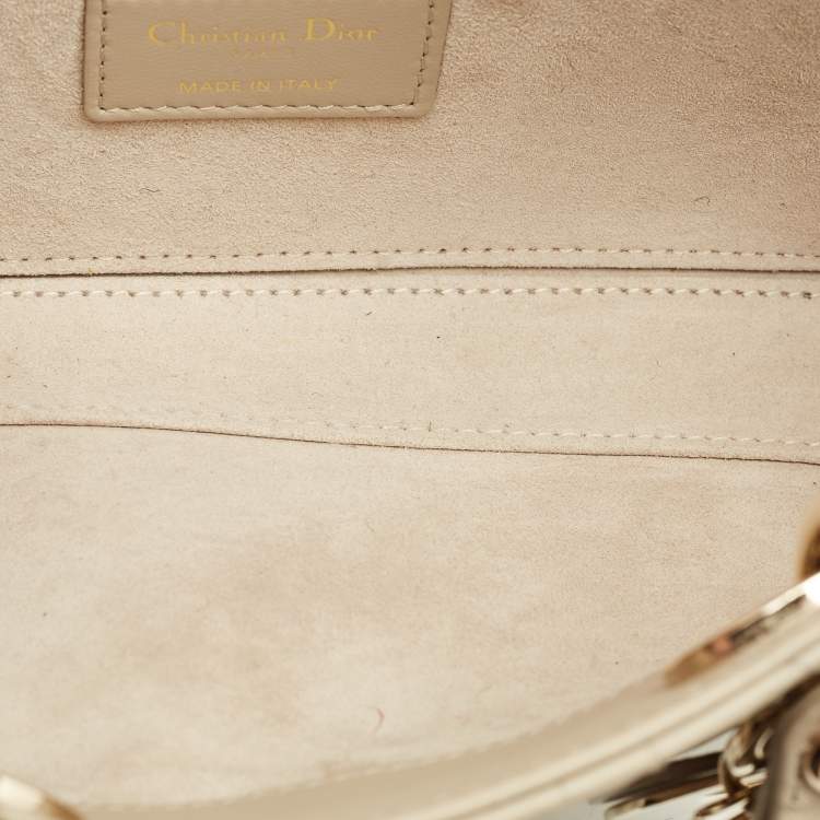 Pre Owned Dior Lady D-Joy Medium Beige Cannage Leather Tote