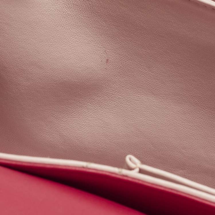 Pre Owned Dior Miss Dior Medium Hot Pink Cannage Leather Shoulder Bag