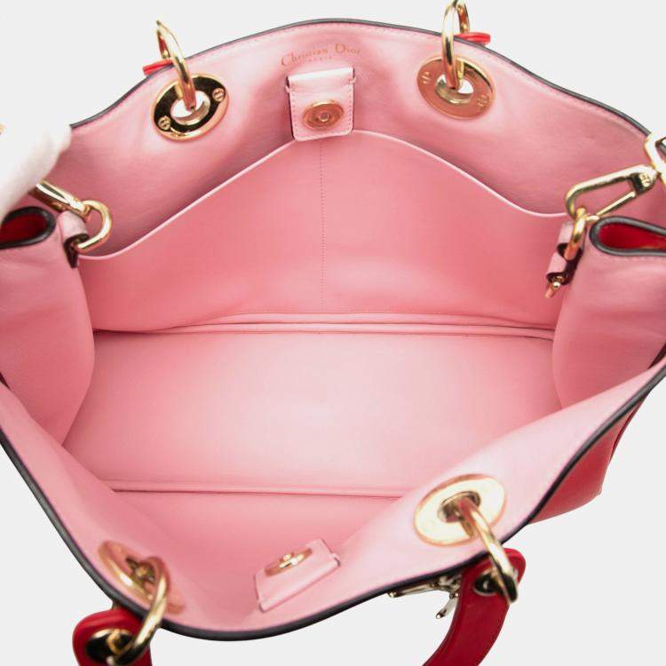 Pre Owned Dior Red Large Smooth Calfskin Diorissimo Satchel