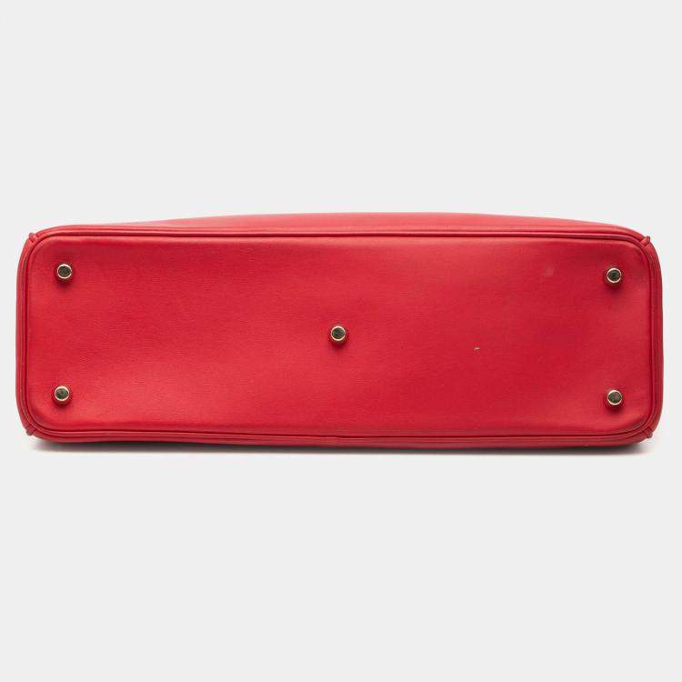 Pre Owned Dior Red Large Smooth Calfskin Diorissimo Satchel