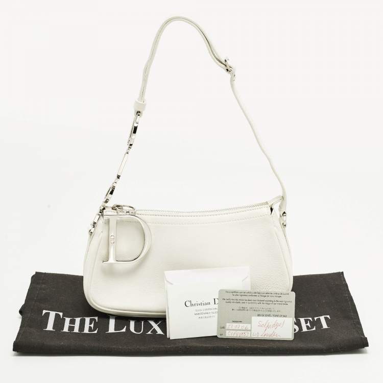 مملوكة مسبقًا Dior Charm White Leather Hobo