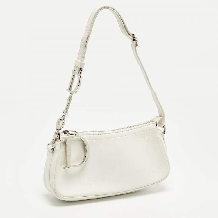 مملوكة مسبقًا Dior Charm White Leather Hobo