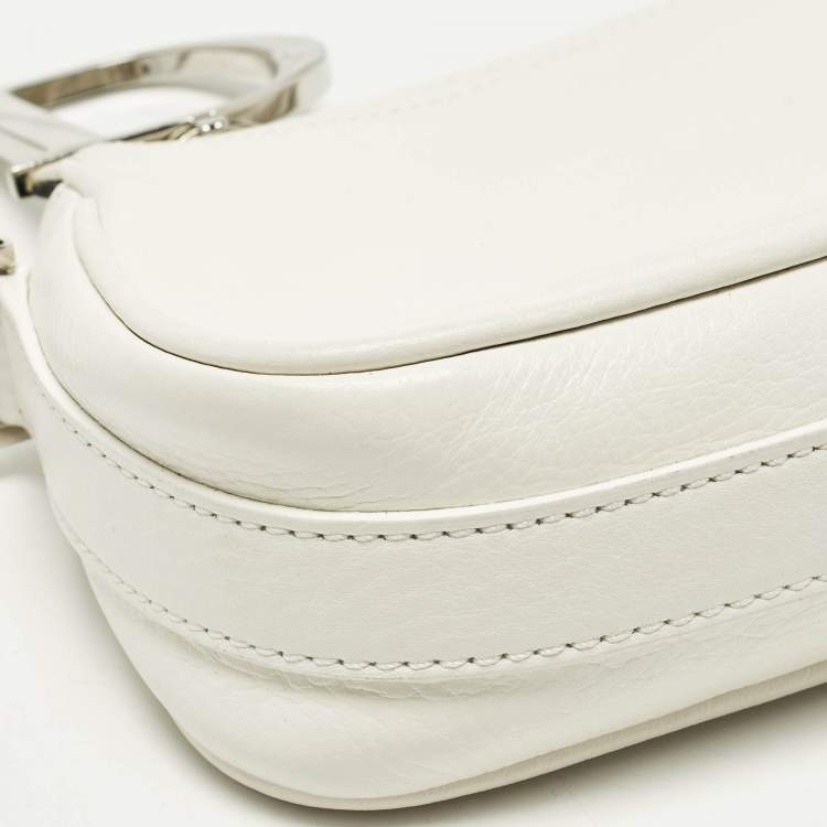 مملوكة مسبقًا Dior Charm White Leather Hobo