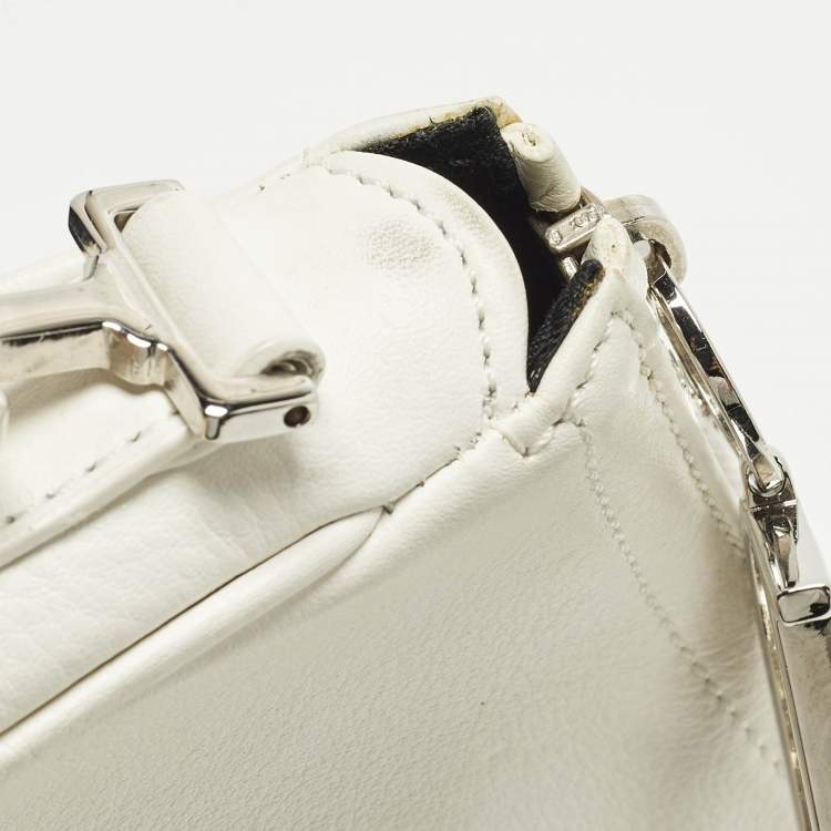 مملوكة مسبقًا Dior Charm White Leather Hobo