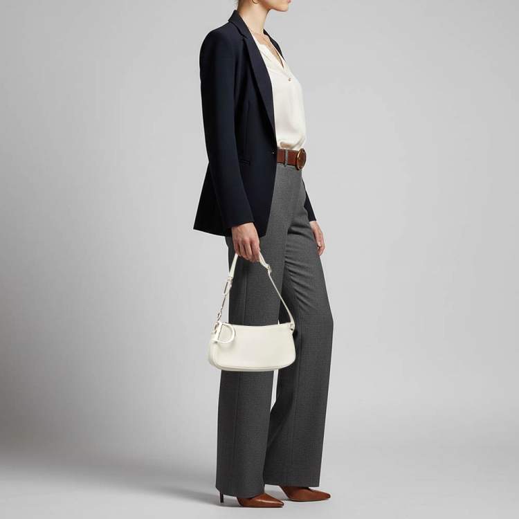 مملوكة مسبقًا Dior Charm White Leather Hobo