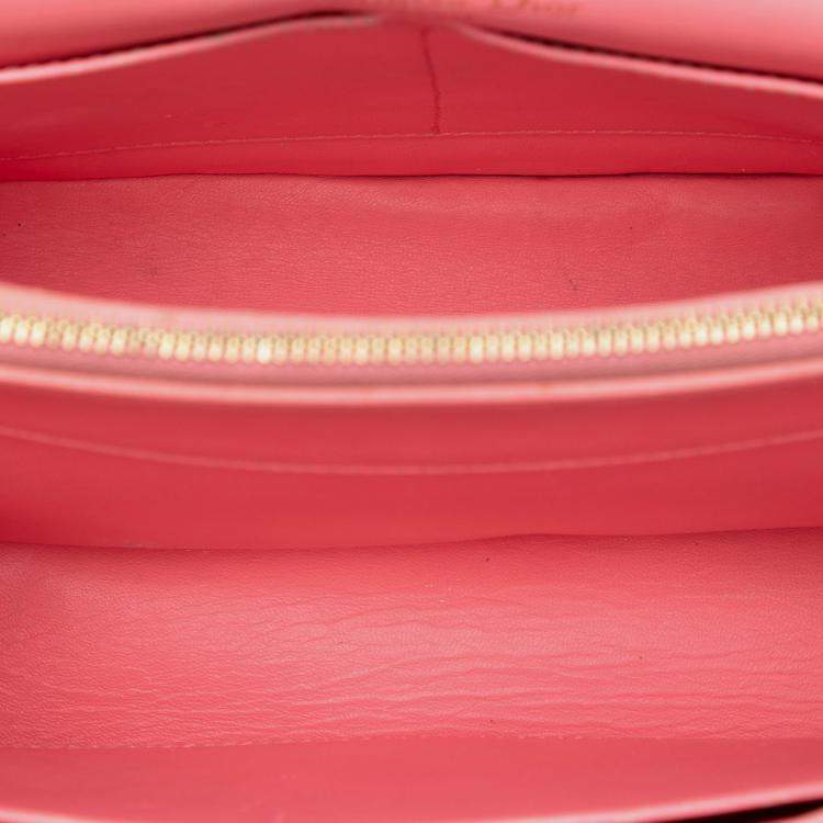 Pre Owned Dior Red Large Oblique Canvas and Velvet Diorama Flap