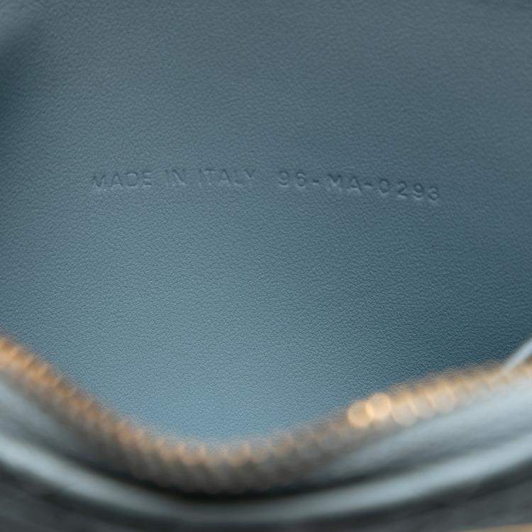 Pre Owned Dior Blue Medium Calfskin Cannage Caro Daily Pouch