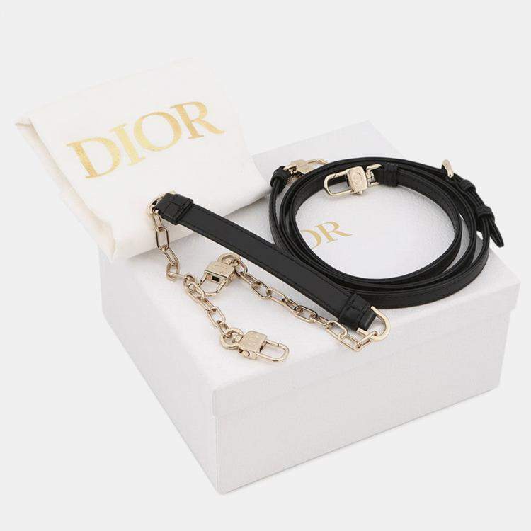 Pre Owned Dior Lady D-Joy Cannage 3-Way Bag Black Lambskin Size Micro