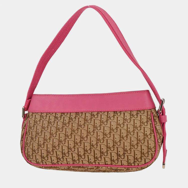 Pre Owned Christian Dior Beige Trotter Handbag