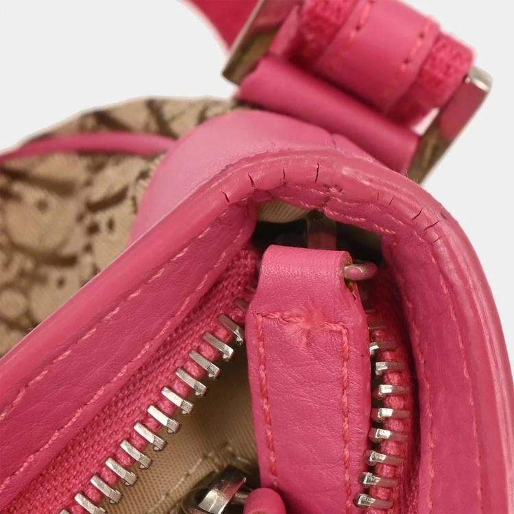 Pre Owned Christian Dior Beige Trotter Handbag