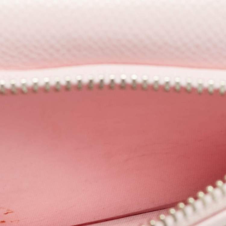 Pre Owned Dior Turn Me Light Pink Leather Trifold Wallet