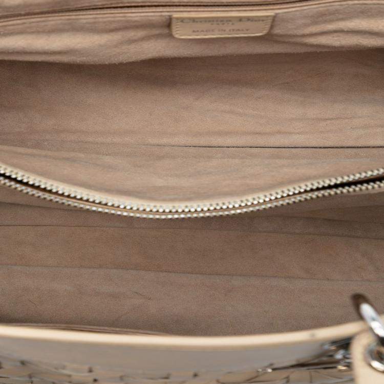 مملوكة مسبقًا Dior Brown Woven Lambskin Lady Dior Avenue Tote