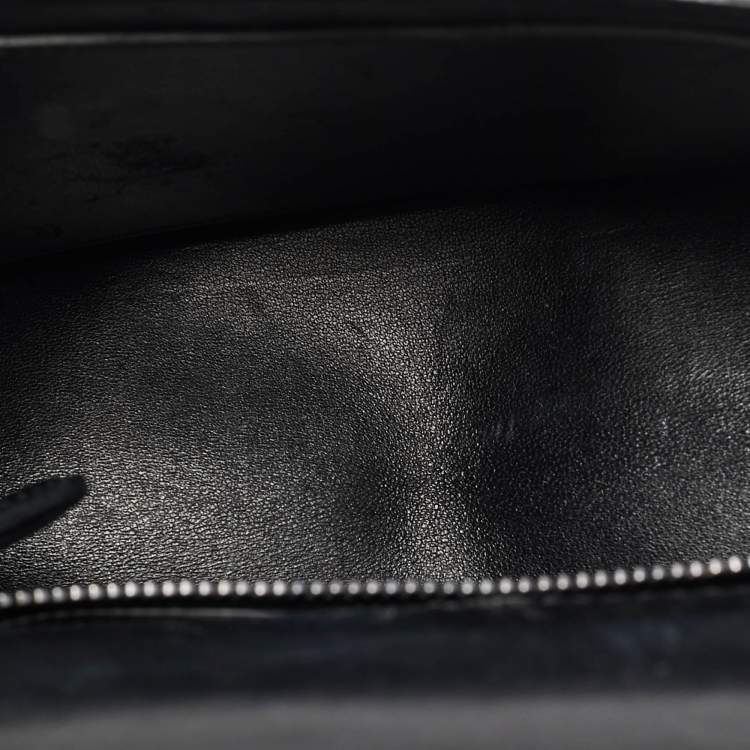 Pre Owned Dior Diorama Club Metallic Blue Lizard Shoulder Bag