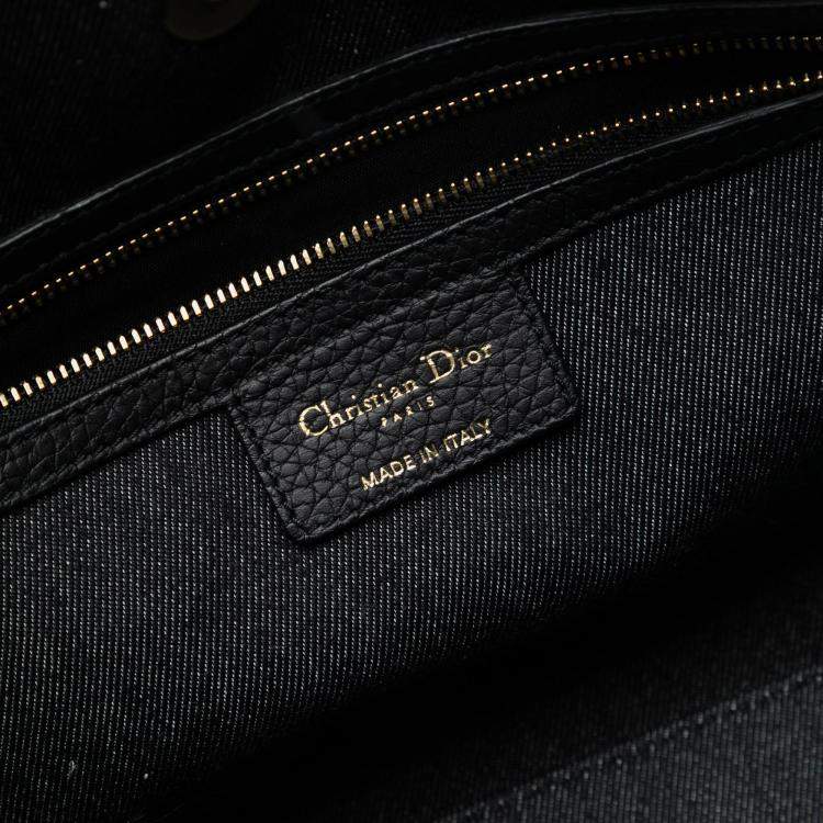 Pre Owned Dior Black Denim Patch D Light Satchel