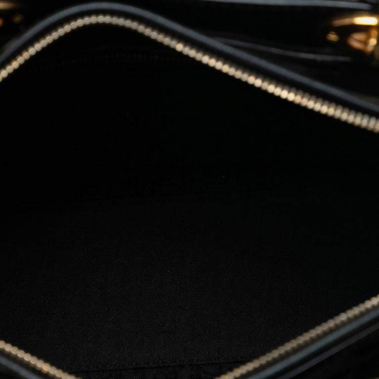 Pre Owned Dior Black Large Patent Cannage Lady Dior