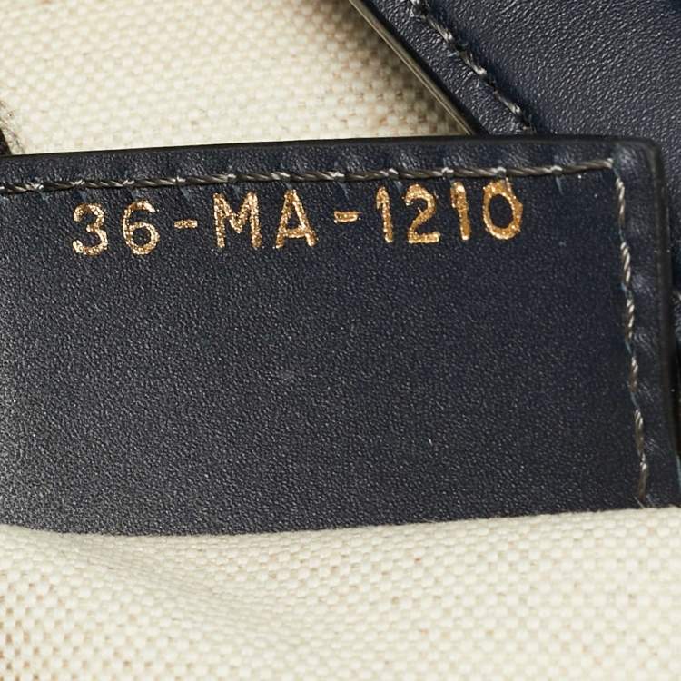 Pre Owned Dior Saddle Navy Blue Oblique Canvas Shoulder Bag