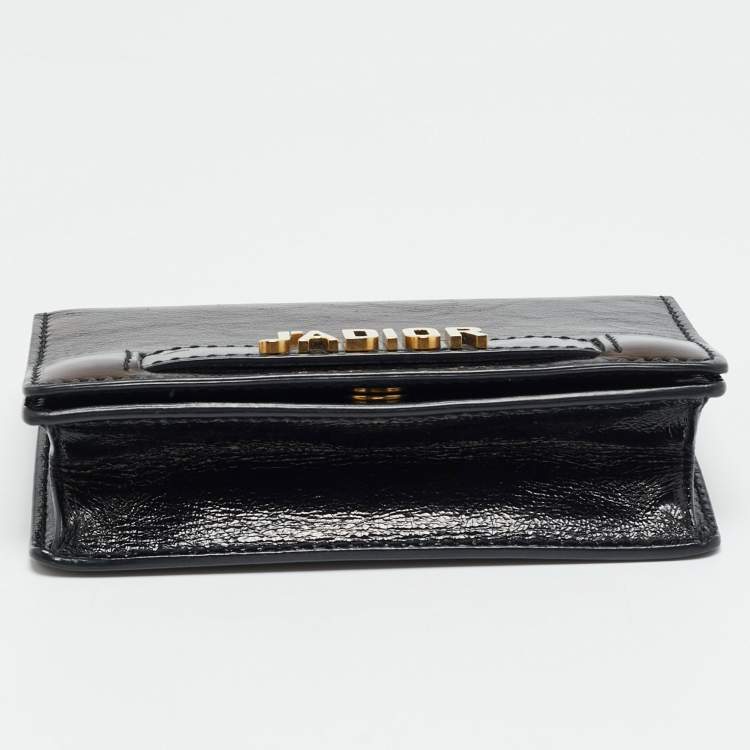 Pre Owned Dior J'Adior Chain Mini Black Leather Shoulder Bag