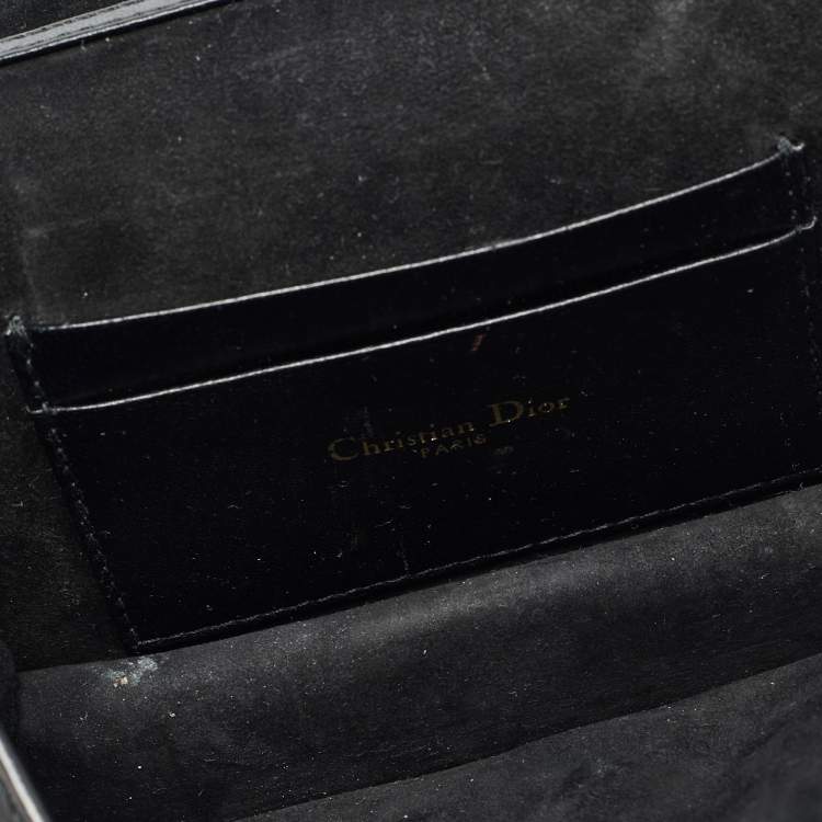 Pre Owned Dior J'Adior Chain Mini Black Leather Shoulder Bag