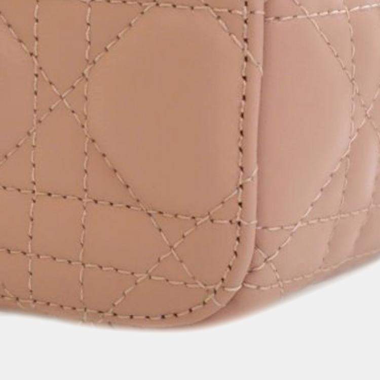 مملوكة مسبقًا Dior Brown Micro Lambskin Cannage Lady Dior Vanity Case