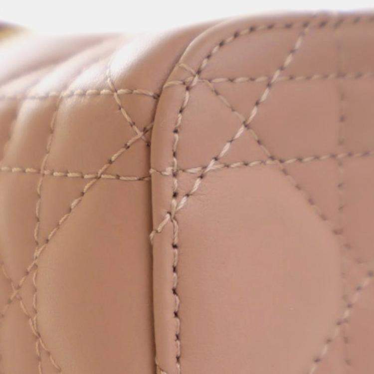 مملوكة مسبقًا Dior Brown Micro Lambskin Cannage Lady Dior Vanity Case