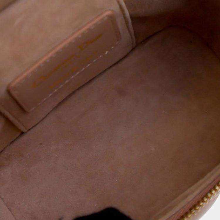 مملوكة مسبقًا Dior Brown Micro Lambskin Cannage Lady Dior Vanity Case