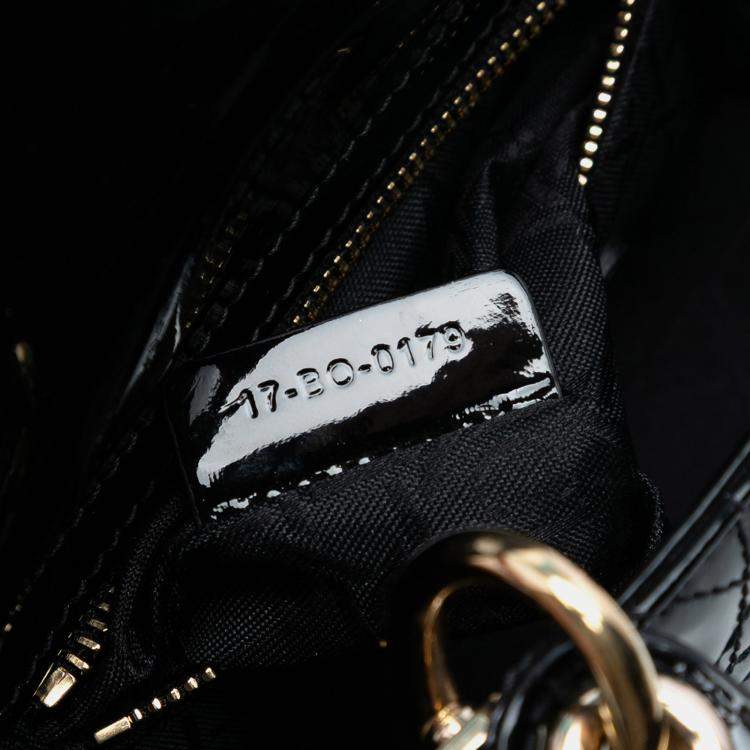 مملوكة مسبقًا Dior Black Mini Patent Cannage Lady Dior