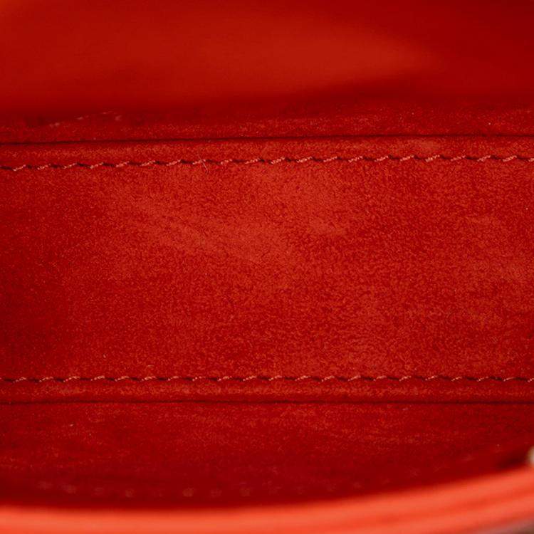 مملوكة مسبقًا Dior Orange Micro Lambskin Cannage Lady Dior