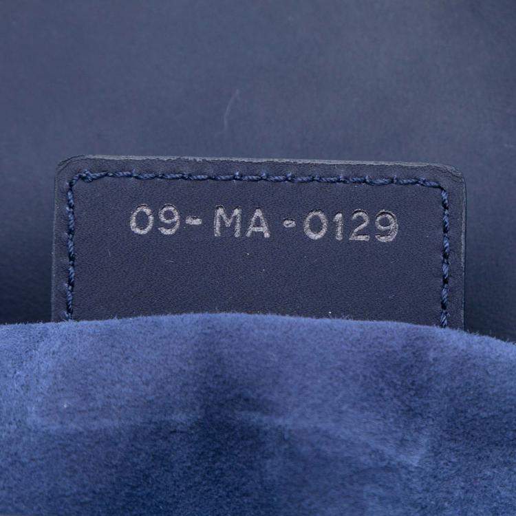 Pre Owned Dior Blue Ultra Matte Calfskin Saddle Bag