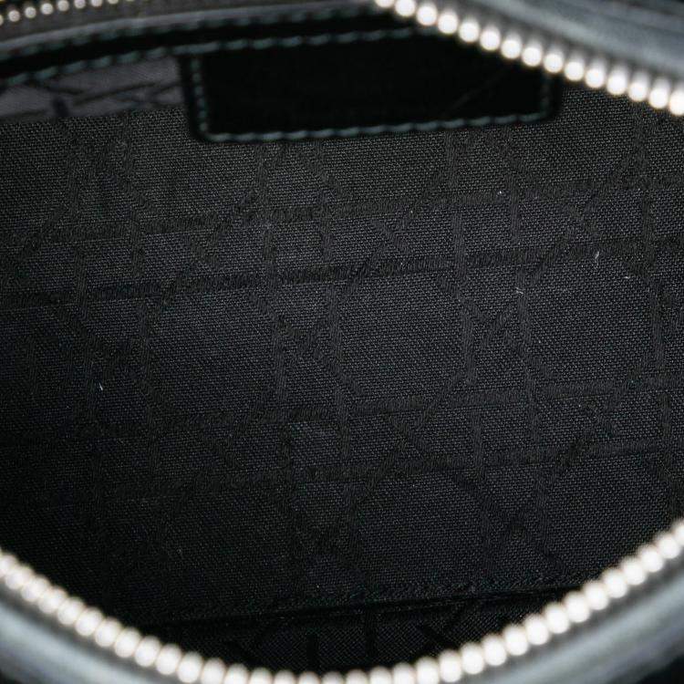 Pre Owned Dior Black Medium Patent Cannage Lady Dior