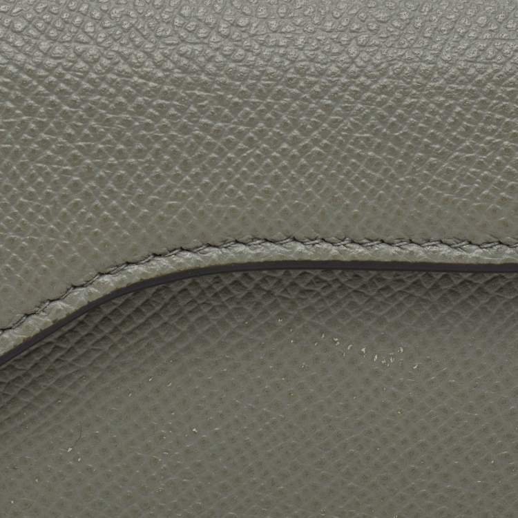 Pre Owned Dior Saddle Grey Leather Card Holder