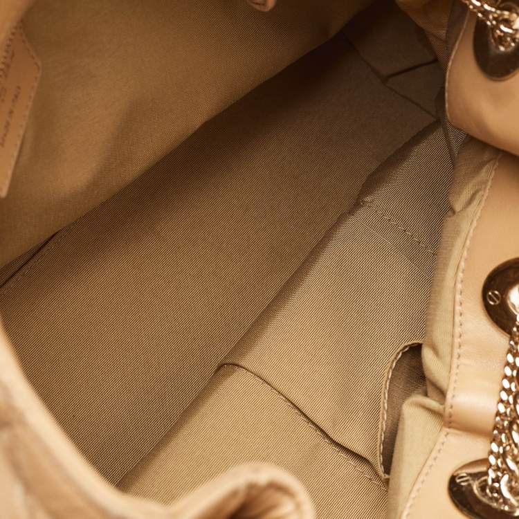 Pre Owned Dior Chri Chri Beige Cannage Leather Tote
