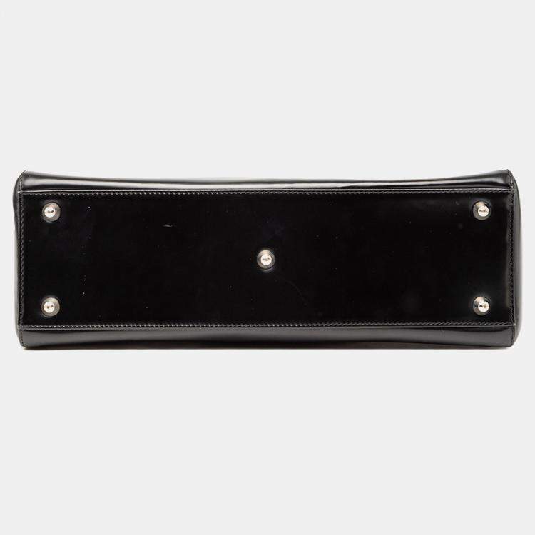 مملوكة مسبقًا Dior Black Large Patent Lady Dior