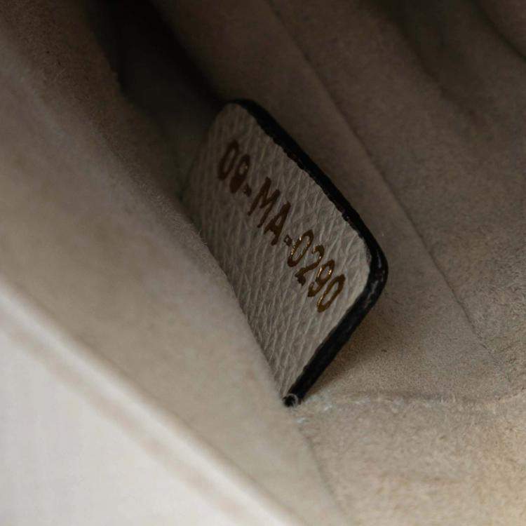 Pre Owned Dior White Mini Grained Calfskin Saddle Bag