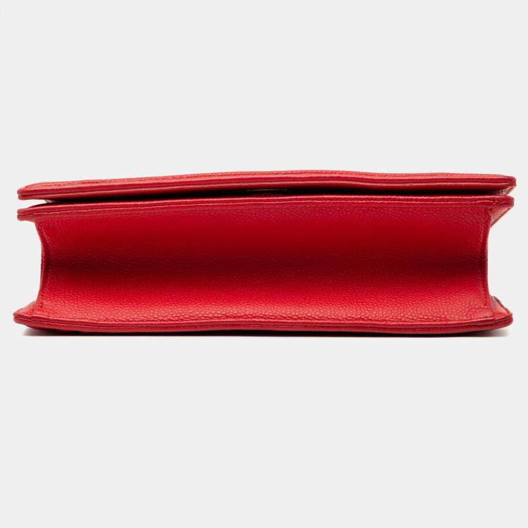 Pre Owned Small Grained Calfskin Diorama Flap