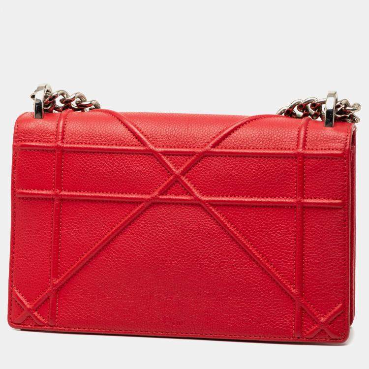 Pre Owned Small Grained Calfskin Diorama Flap