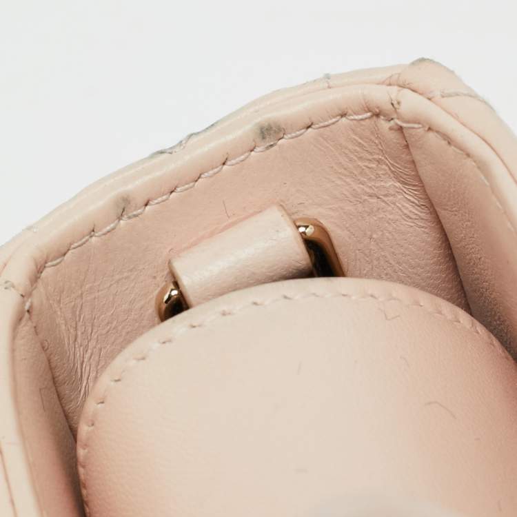 Pre Owned Dior Lady D-Joy Medium Light Pink Cannage Leather Tote