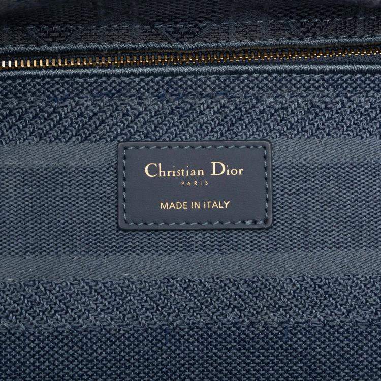 Pre Owned Dior Blue Medium Canvas Cannage Lady D Lite