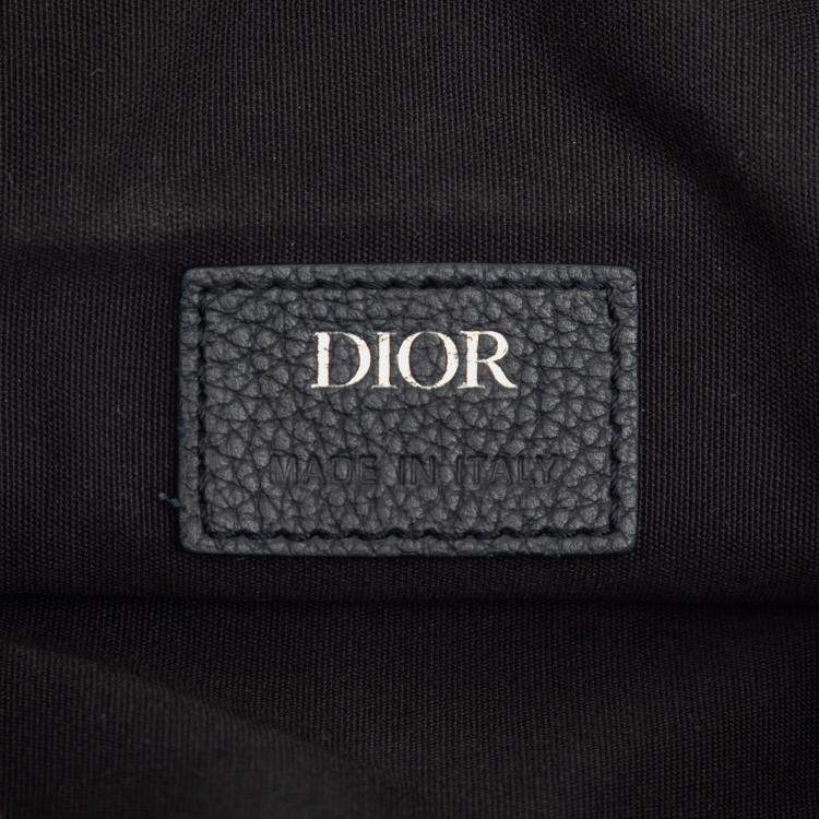 Pre Owned Dior Black Oblique Canvas Saddle Crossbody